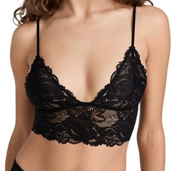 Free People Everyday Lace Longline 2 pack in Black Combo - Picture 2 of 10